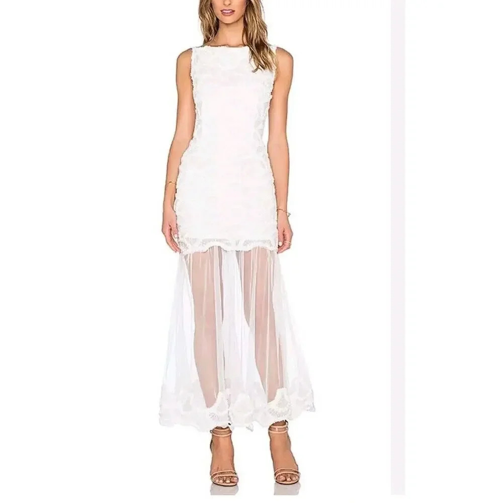 Asilio An English Summer DRESS Sz S Ivory Lace Tull New‎ Revolve $265